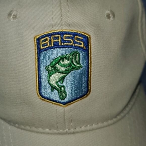 B.A.S.S. Embellished Fish Adjustable Stretchback Baseball Cap - Picture 2 of 7